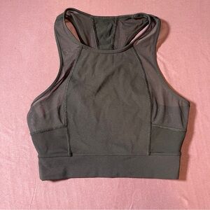 Lululemon Laser Speed Train Tank Black Cropped Mesh Sleeveless Top - Size 6?